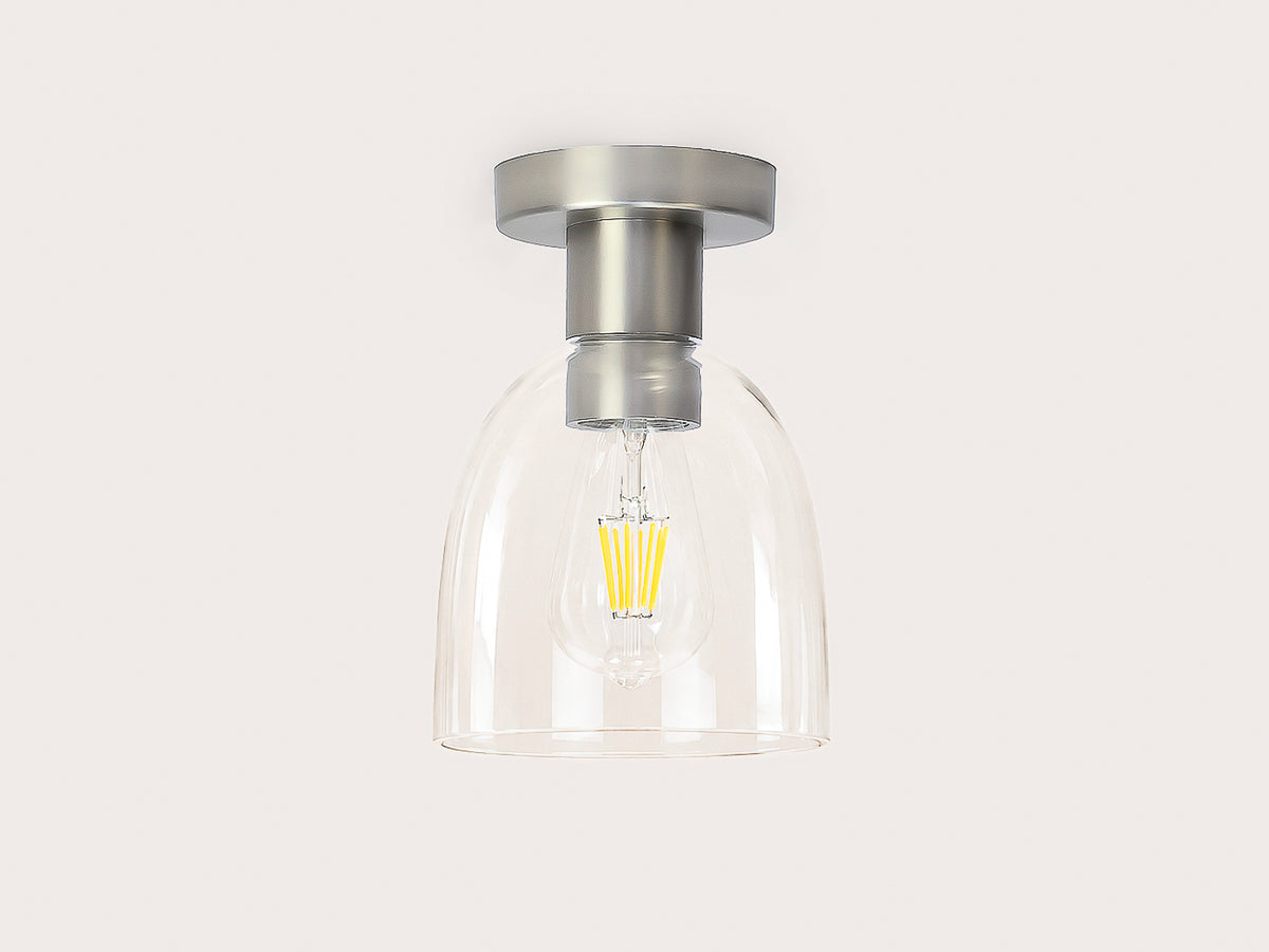 Fixed Fergus with 14cm Glass Cloche Shade