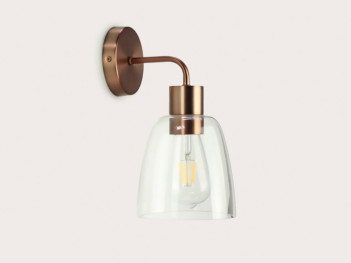 Fergus Wall Light with 14cm Glass Cloche