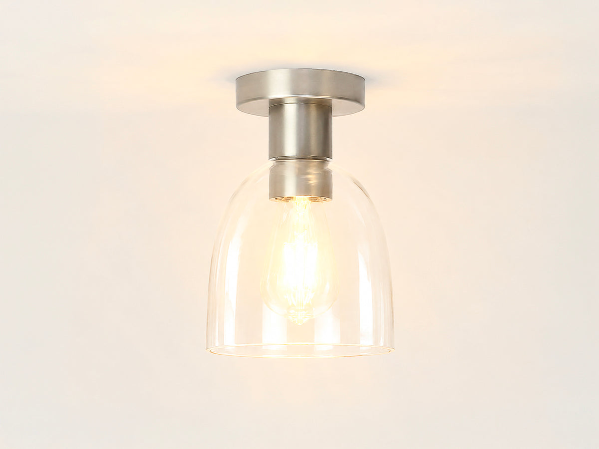 Fixed Fergus with 14cm Glass Cloche Shade