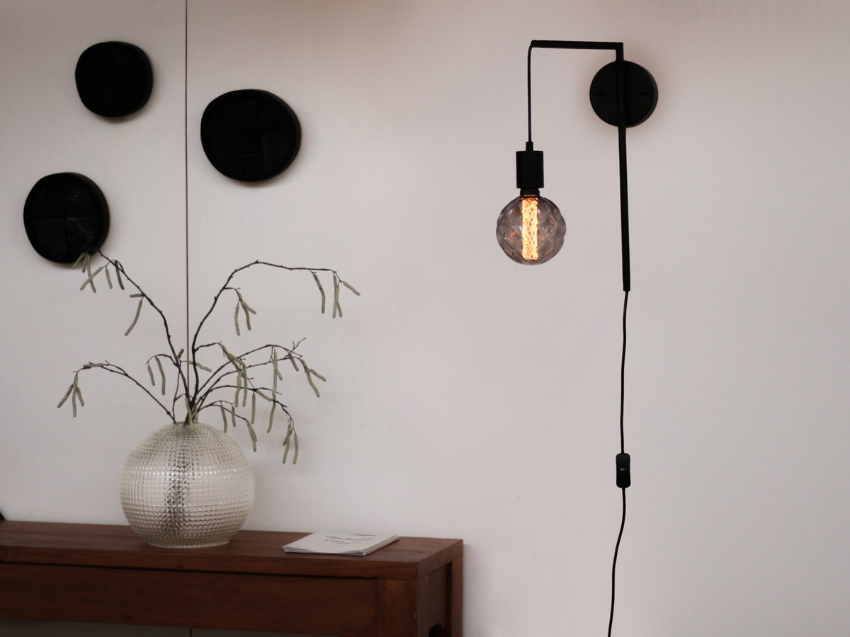 Frankie Bare Bulb Swing Arm Wall Light
