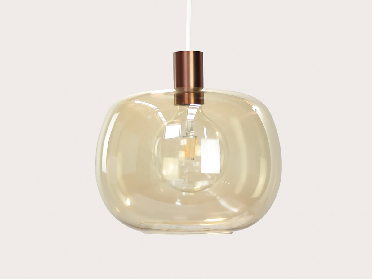 Hikari Amber Glass Fergus Pendant