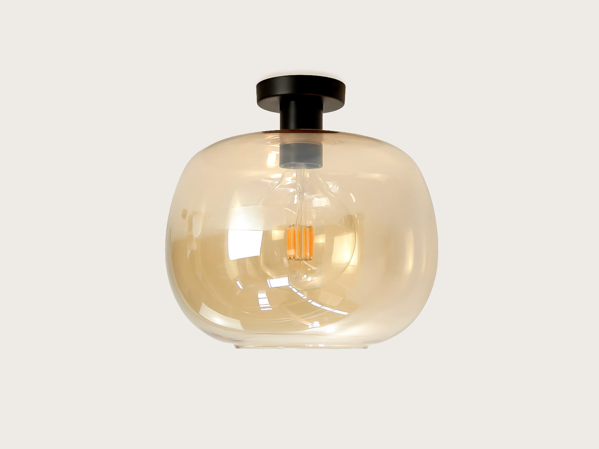 Fixed Fergus with Hikari Amber Glass Shade