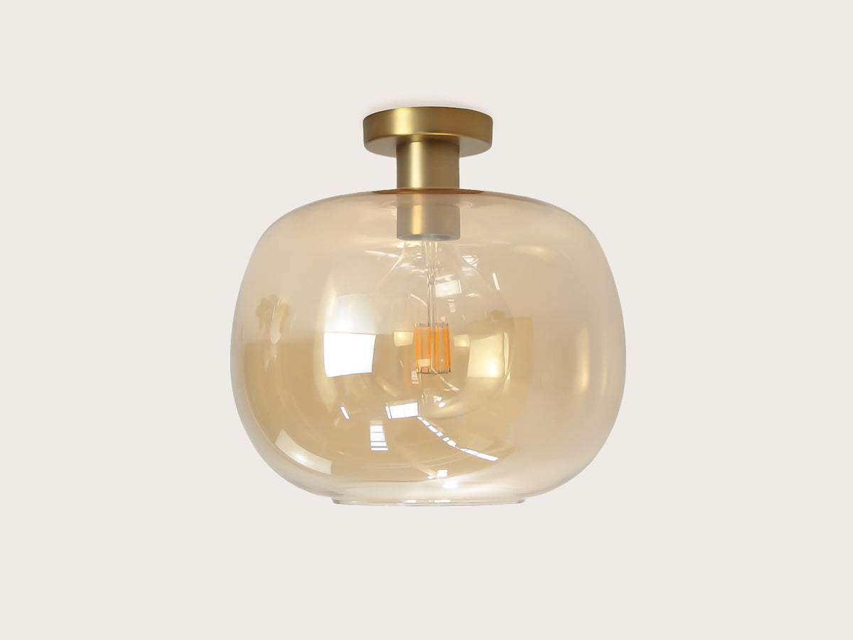 Fixed Fergus with Hikari Amber Glass Shade