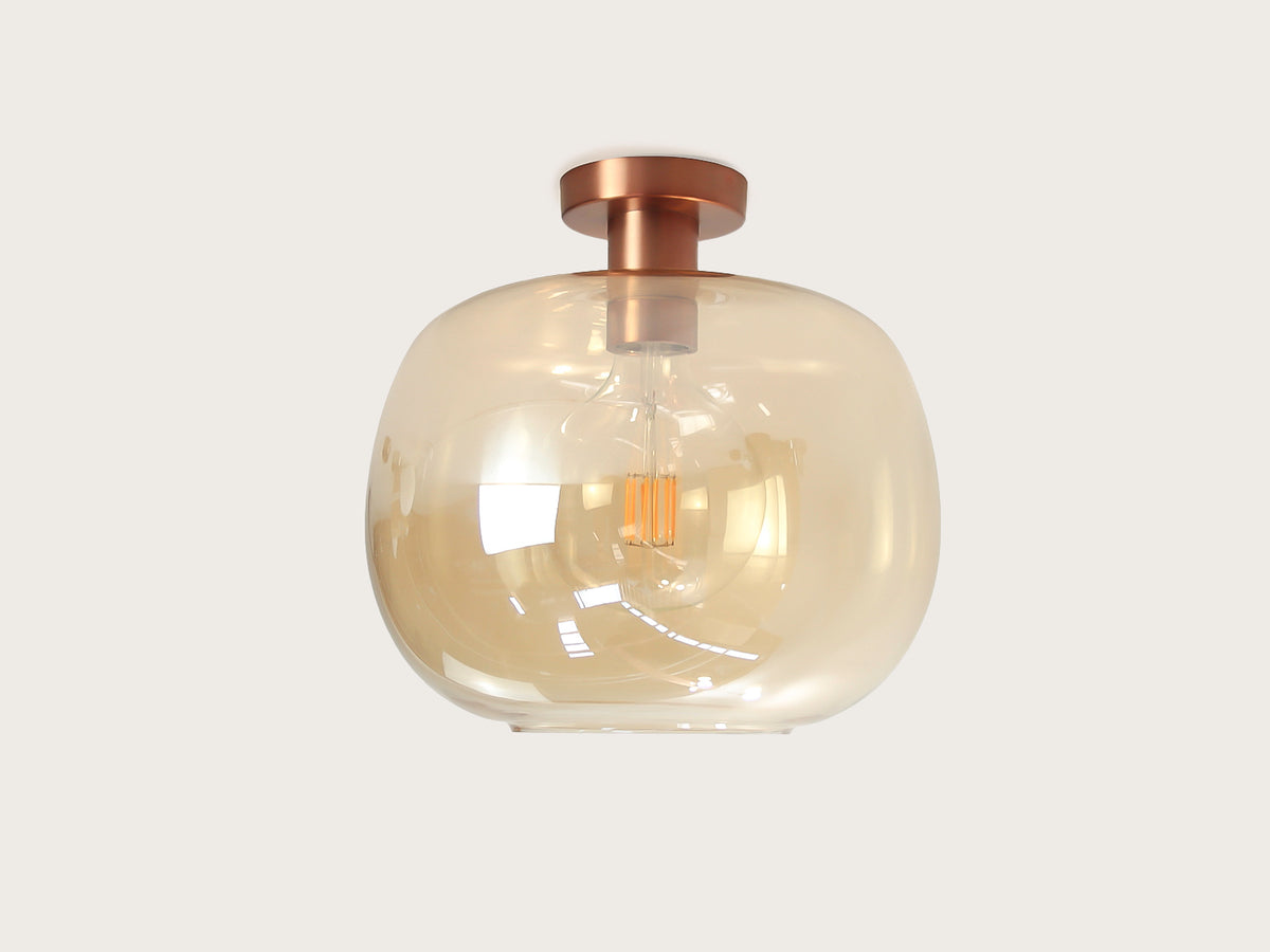 Fixed Fergus with Hikari Amber Glass Shade