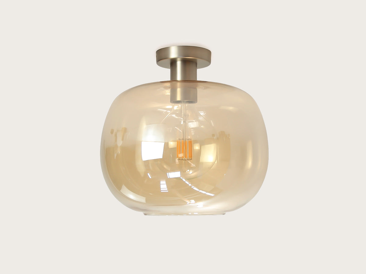 Fixed Fergus with Hikari Amber Glass Shade