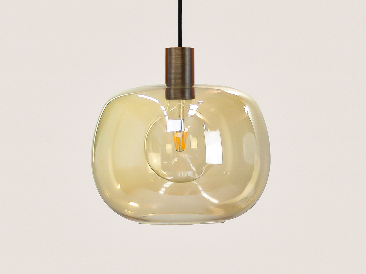Hikari Amber Glass Fergus Pendant