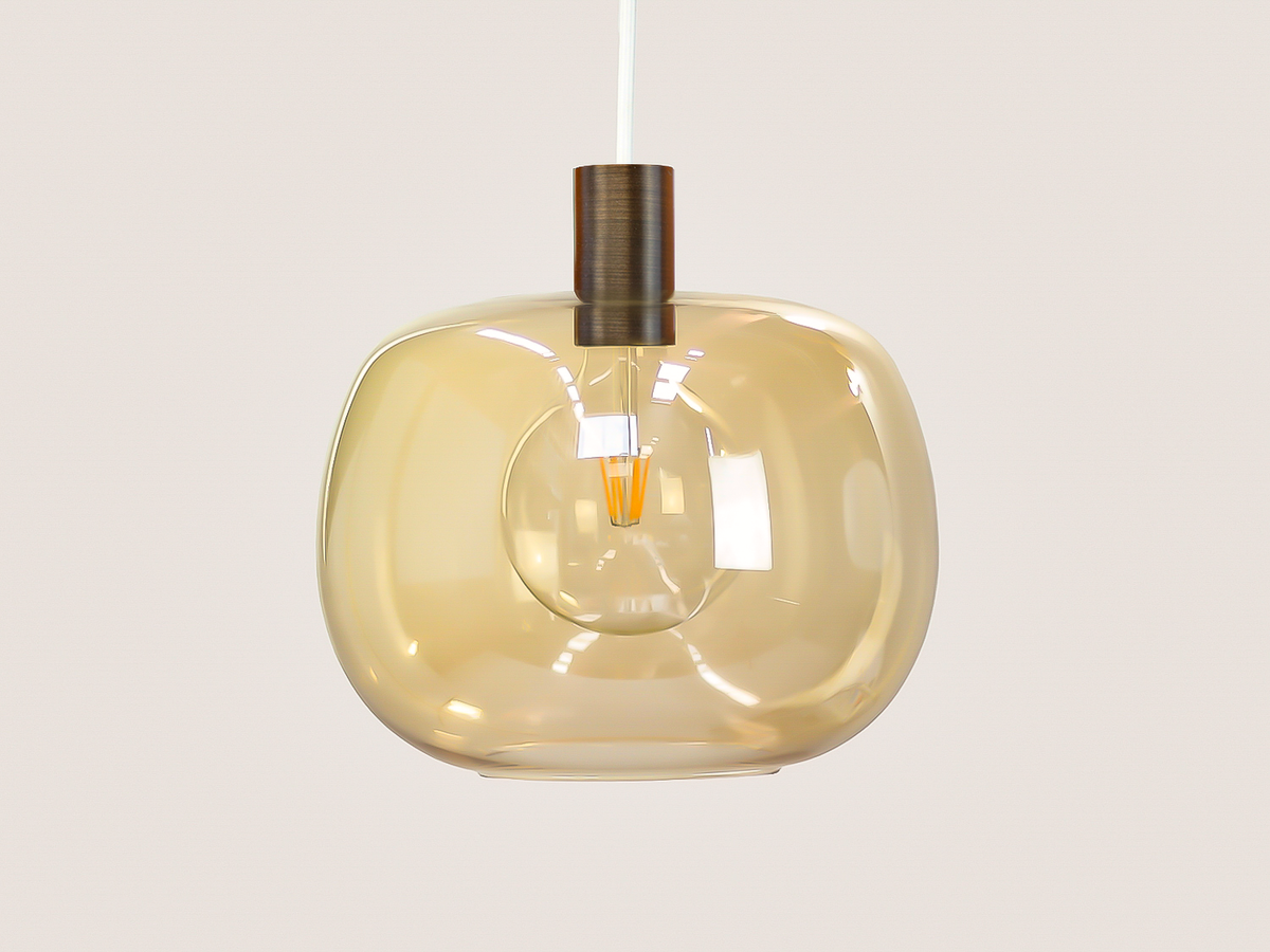 Hikari Amber Glass Fergus Pendant
