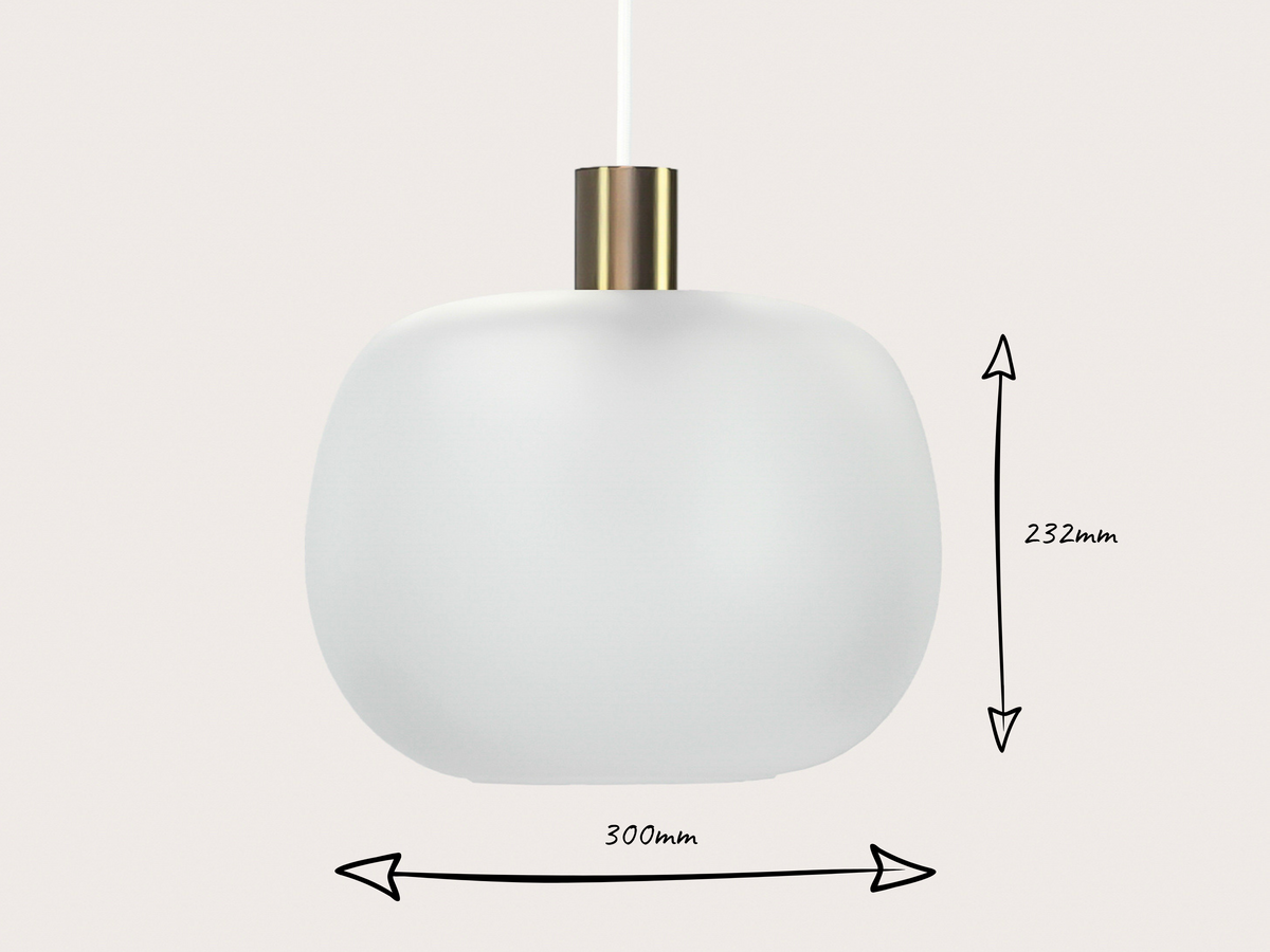 Hikari Frost Glass Fergus Pendant