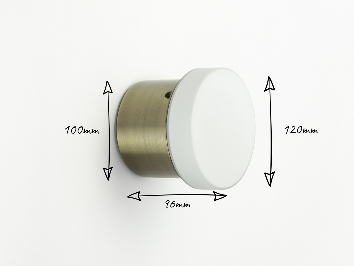 12cm Mr Button Ceiling/Wall Mount - IP44 rated