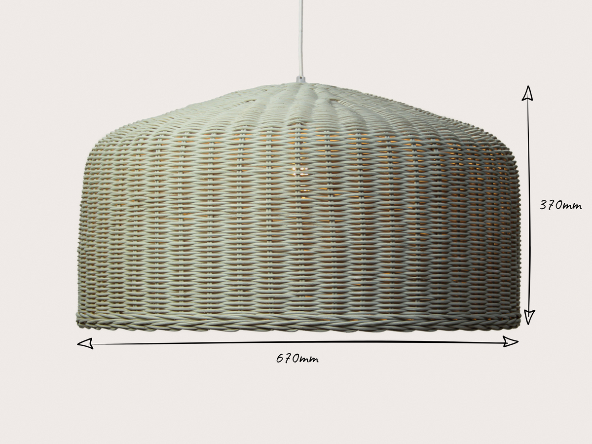 Coloured Rattan - Remi Wide Shade