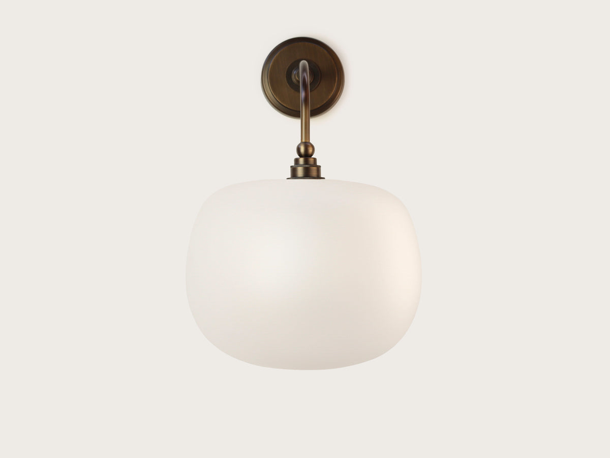 Arthur Long Arm Wall Light with Hikari Frost Glass Shade