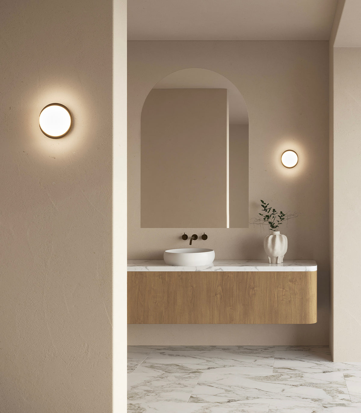 Bode Round Wall/Ceiling Light by Lighting Republic - IP65 rated