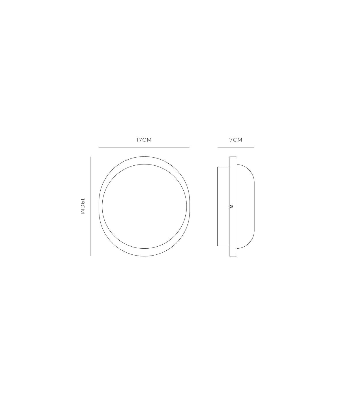 Bode Round Wall/Ceiling Light by Lighting Republic - IP65 rated