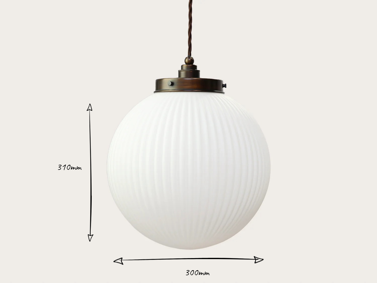 Alfie 30cm Opal Glass Arthur Pendant