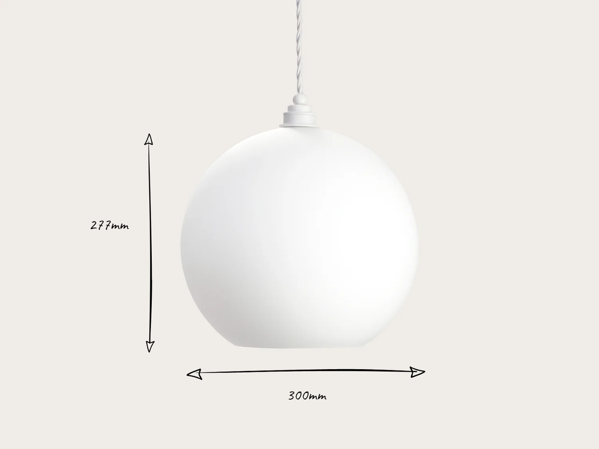 30cm Apothecary Opal Round Glass Arthur Pendant