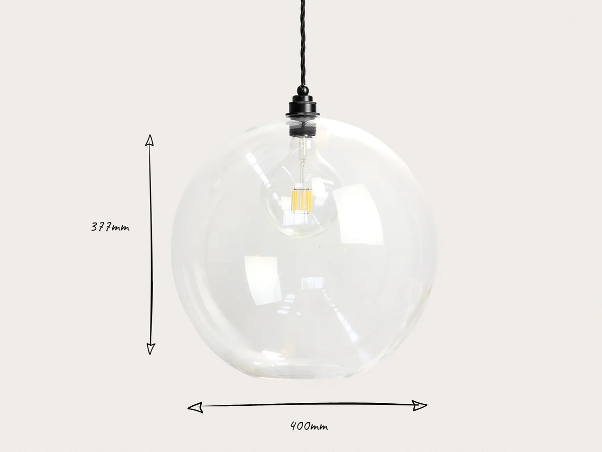 40cm Apothecary Round Glass Arthur Pendant