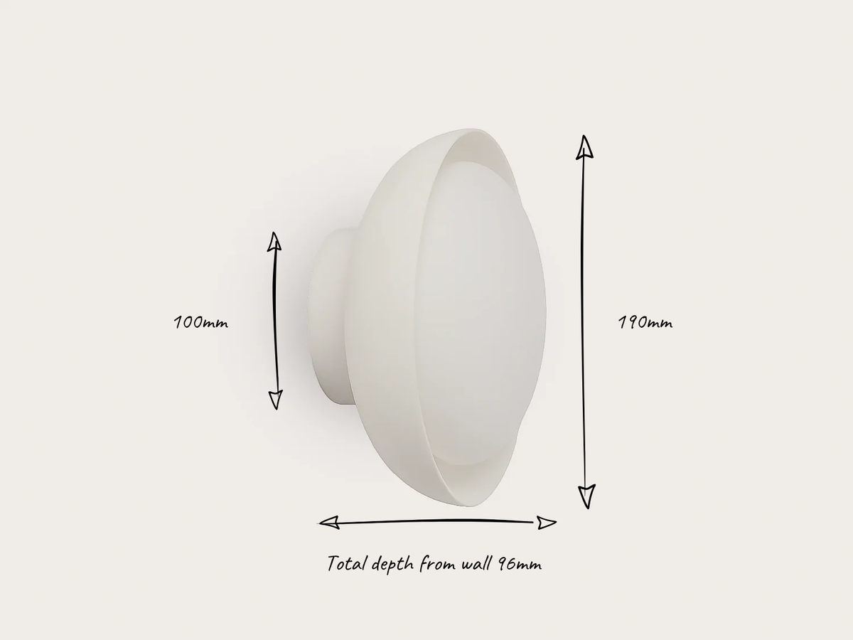 Juno Ceramic Ceiling/Wall Mount Light with Cosmo Shade