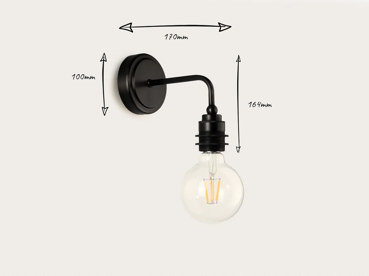 Arthur Short Arm Bare Bulb Wall Light
