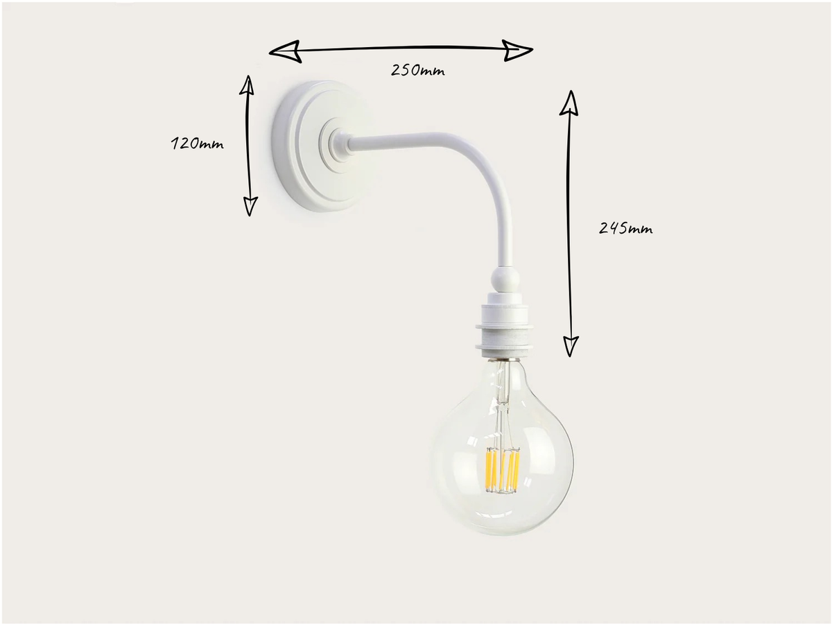 Arthur Long Arm Bare Bulb Wall Light