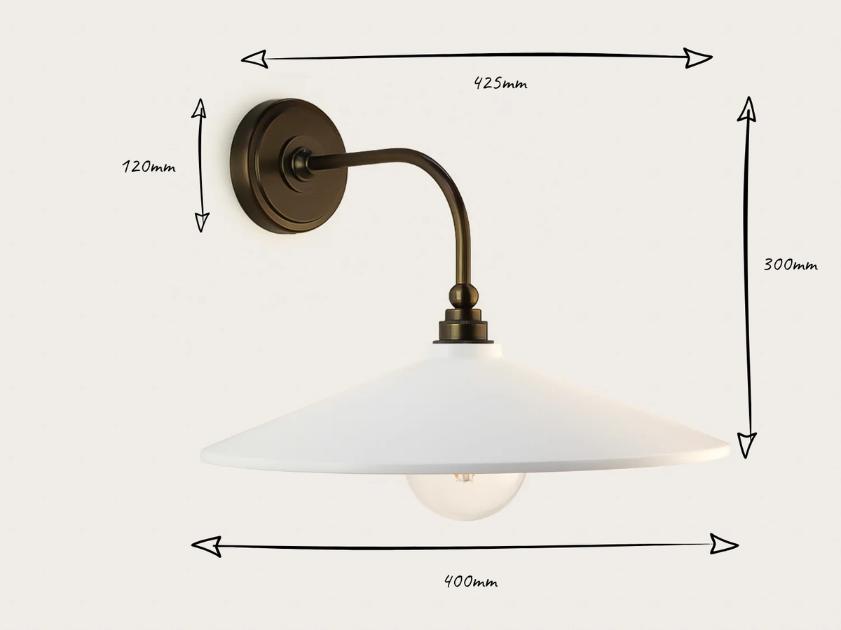 Arthur Long Arm Wall Light with 40cm Metal Shade
