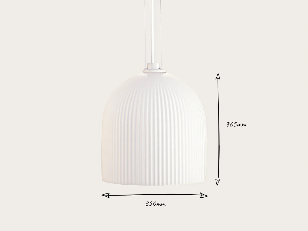 35cm Vienna Opal Glass Wire Suspension Pendant