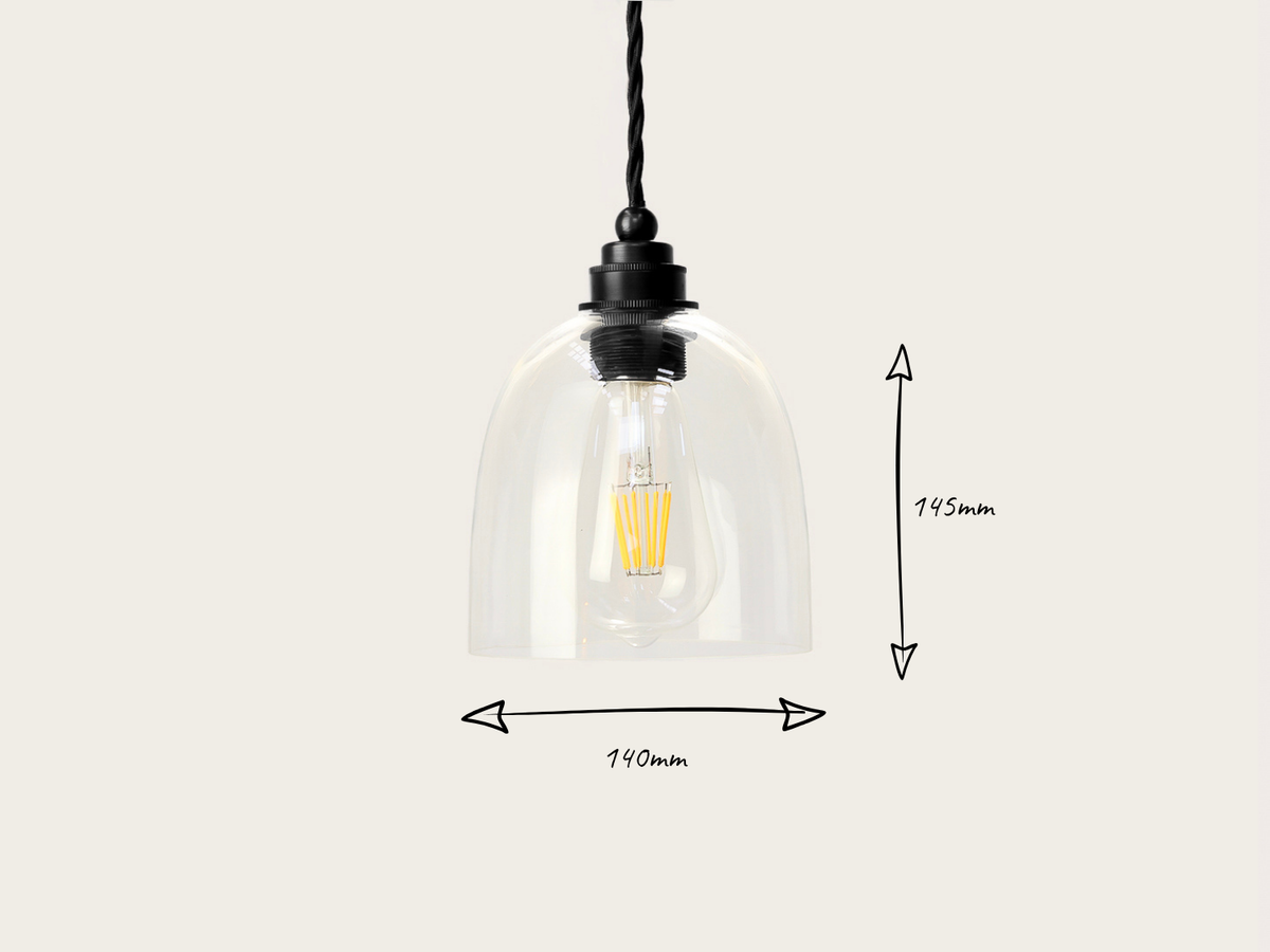14cm Glass Cloche Arthur Pendant