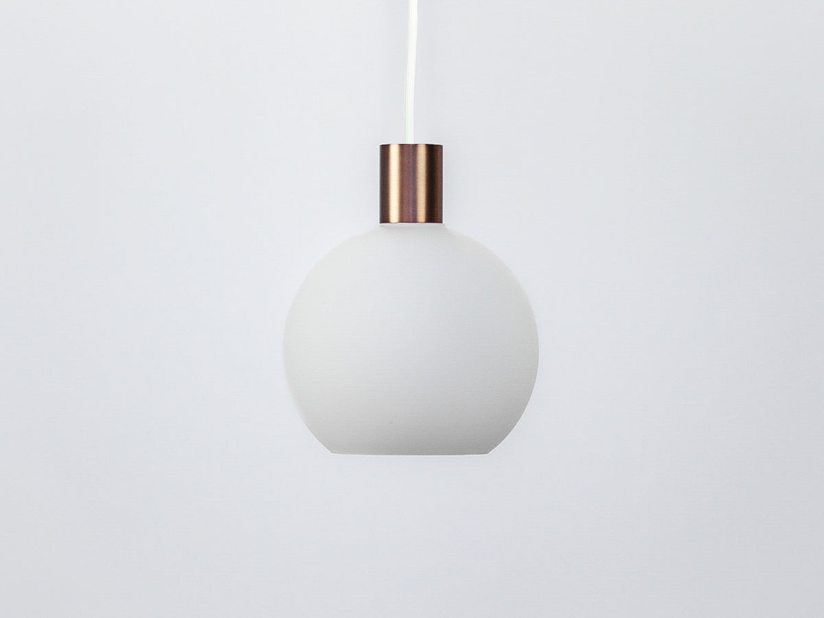 Apothecary 20cm Round Opal Glass Fergus Pendant