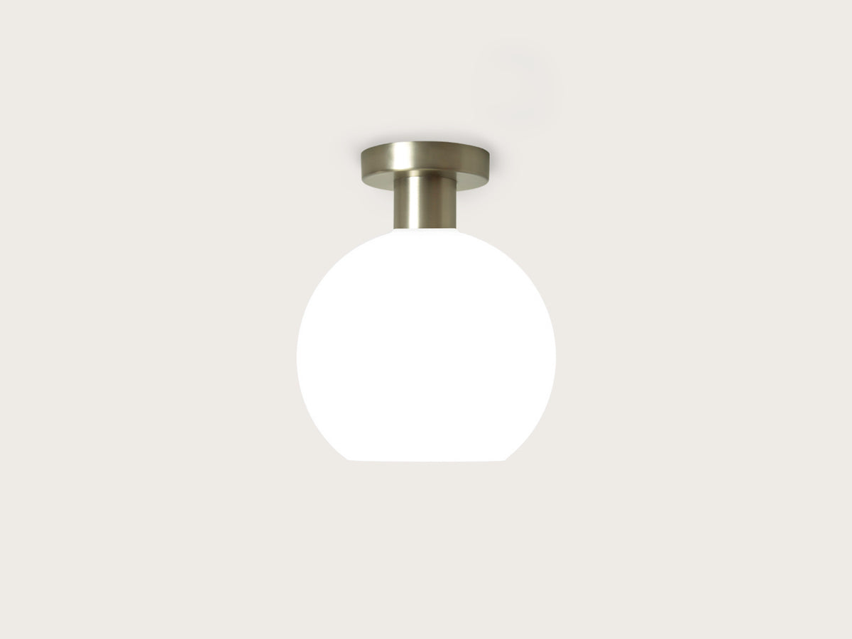 Fixed Fergus with Apothecary 20cm Opal Round Glass Shade