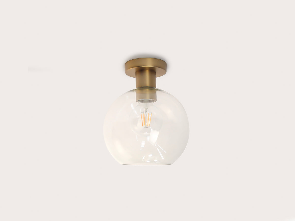 Fixed Fergus with Apothecary 20cm Round Glass Shade
