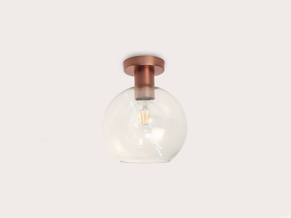 Fixed Fergus with Apothecary 20cm Round Glass Shade