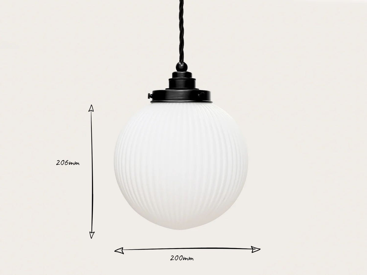 Alfie 20cm Opal Glass Arthur Pendant