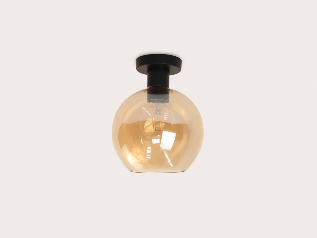 Fixed Fergus with Apothecary 20cm Round Glass Shade