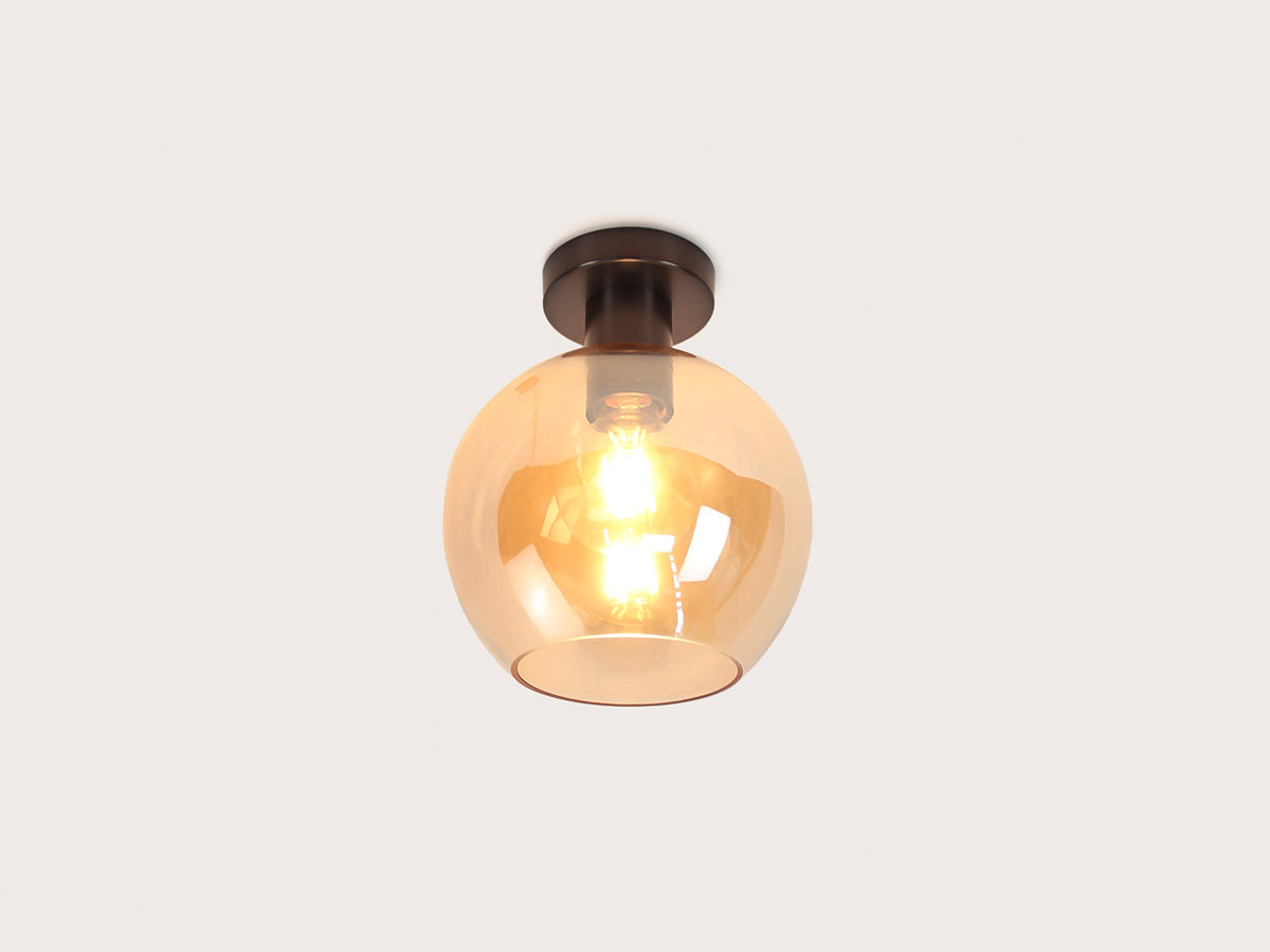 Fixed Fergus with Apothecary 20cm Round Glass Shade