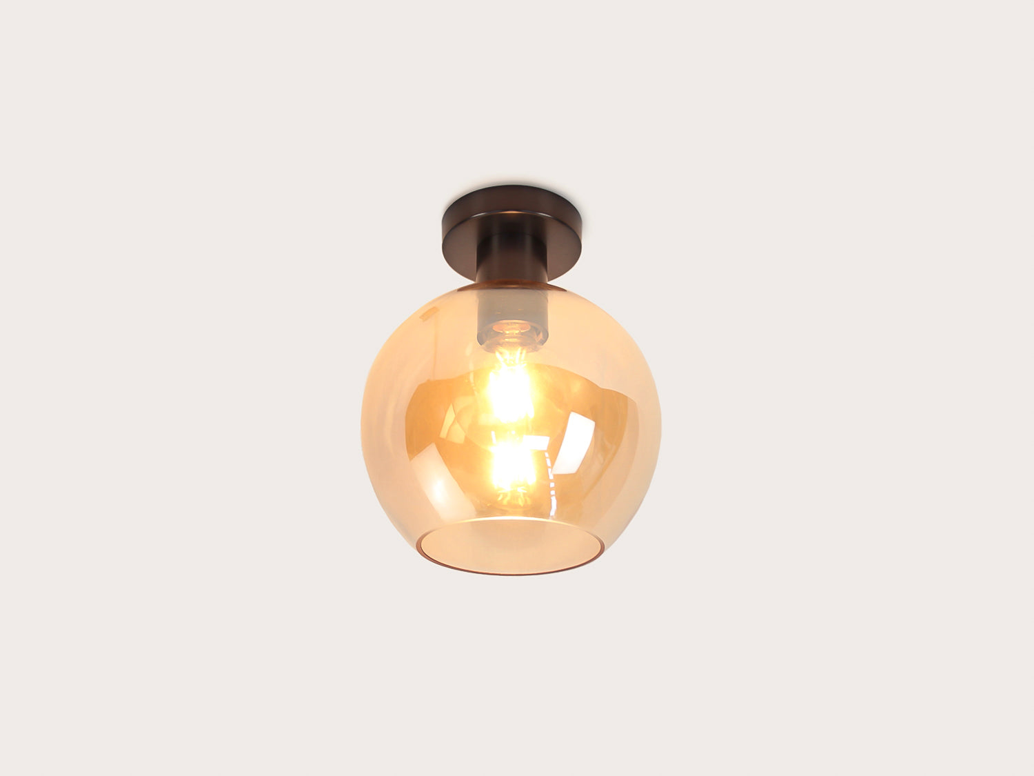 Fixed Fergus with Apothecary 20cm Round Glass Shade