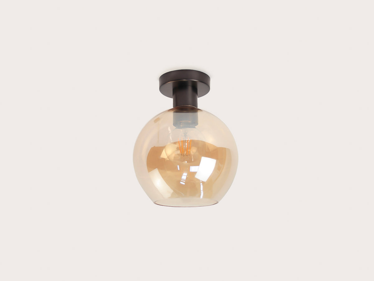 Fixed Fergus with Apothecary 20cm Round Glass Shade