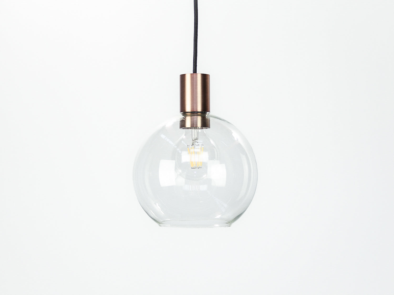 Apothecary 20cm Round Glass Fergus Pendant