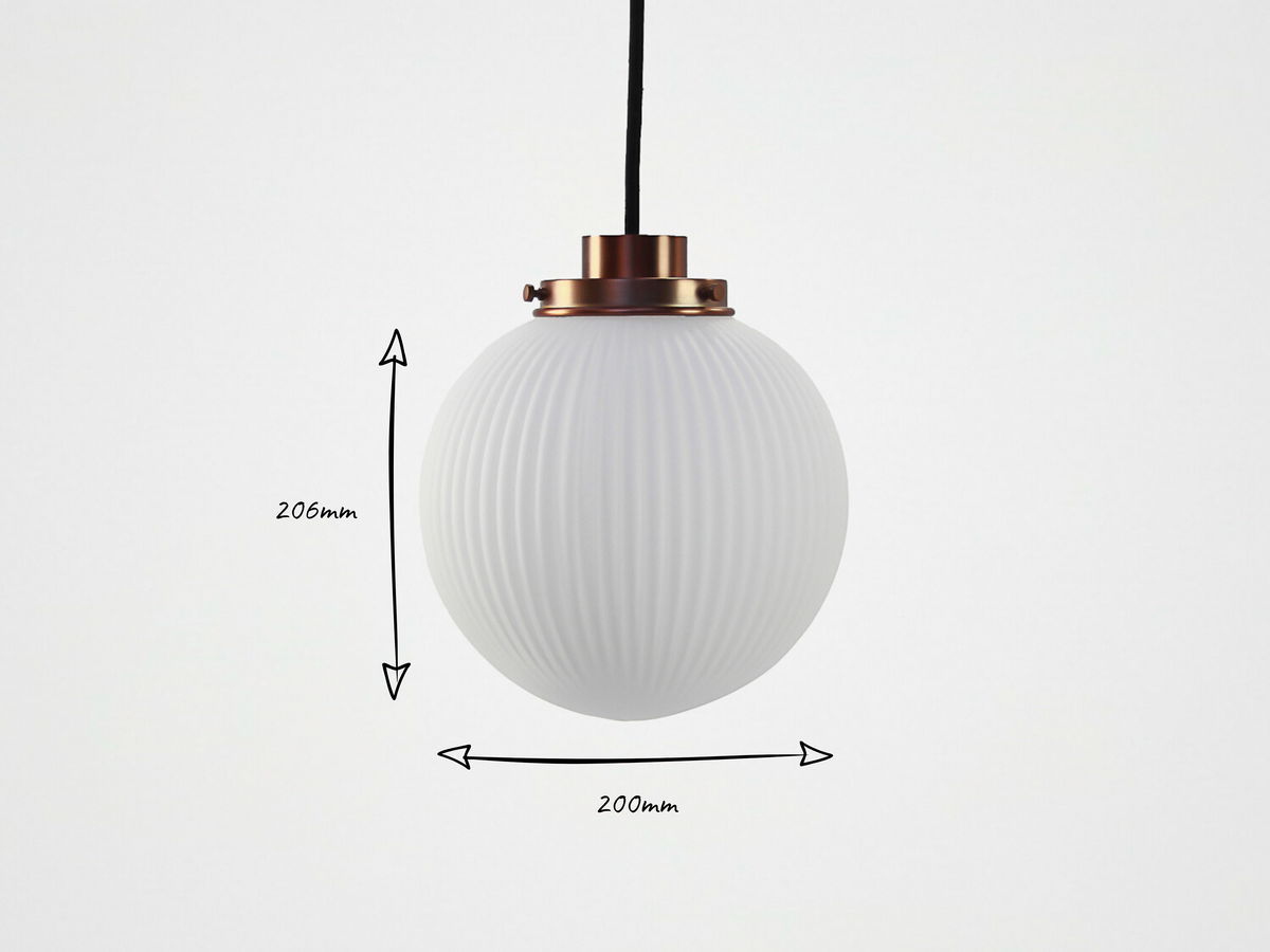 Alfie 20cm Opal Glass Pendant