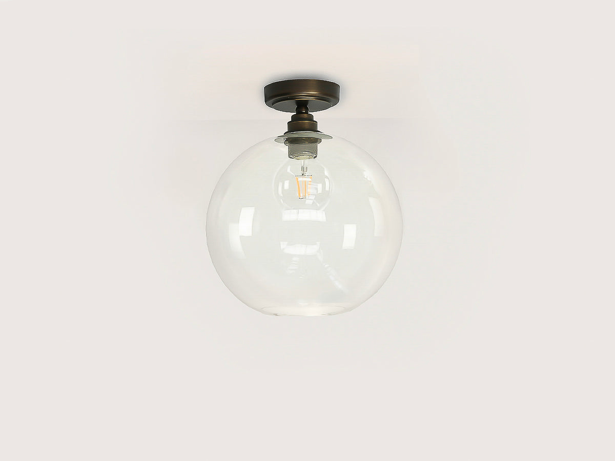 Fixed Arthur with Apothecary 30cm Round Glass Shade