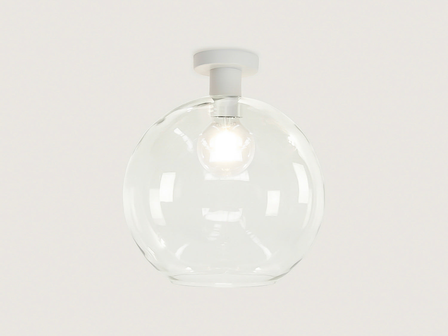 Fixed Fergus with Apothecary 30cm Round Glass Shade