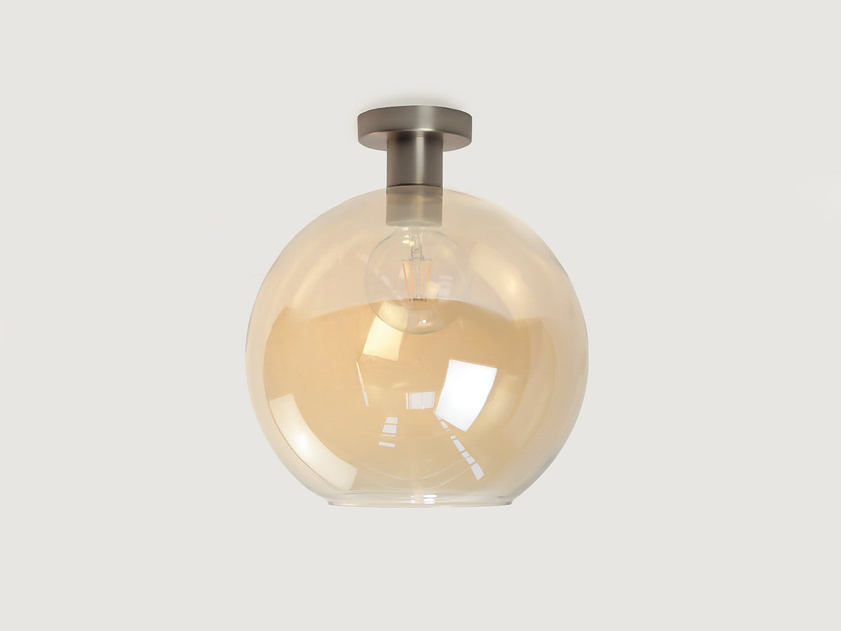 Fixed Fergus with Apothecary 30cm Round Glass Shade