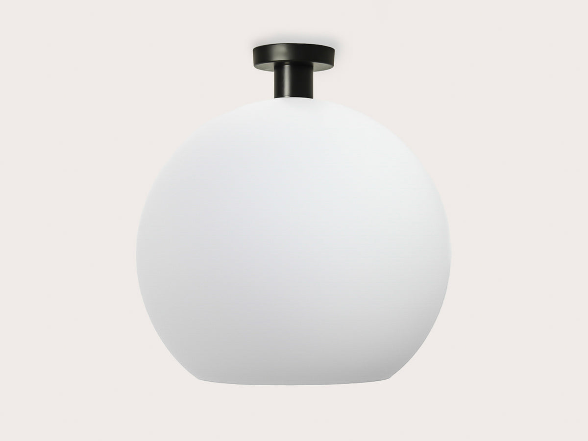 Fixed Fergus with Apothecary 40cm Opal Round Glass Shade