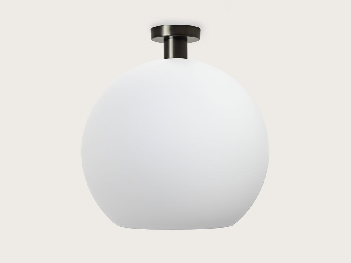 Fixed Fergus with Apothecary 40cm Opal Round Glass Shade