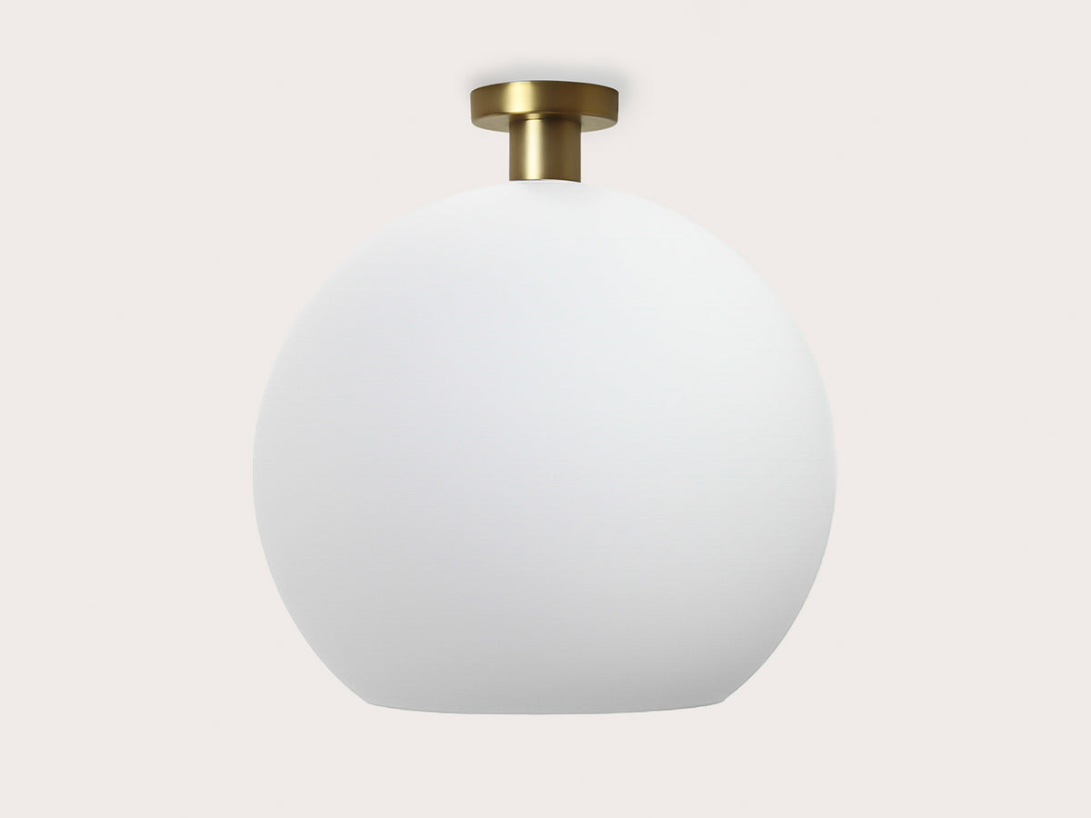 Fixed Fergus with Apothecary 40cm Opal Round Glass Shade