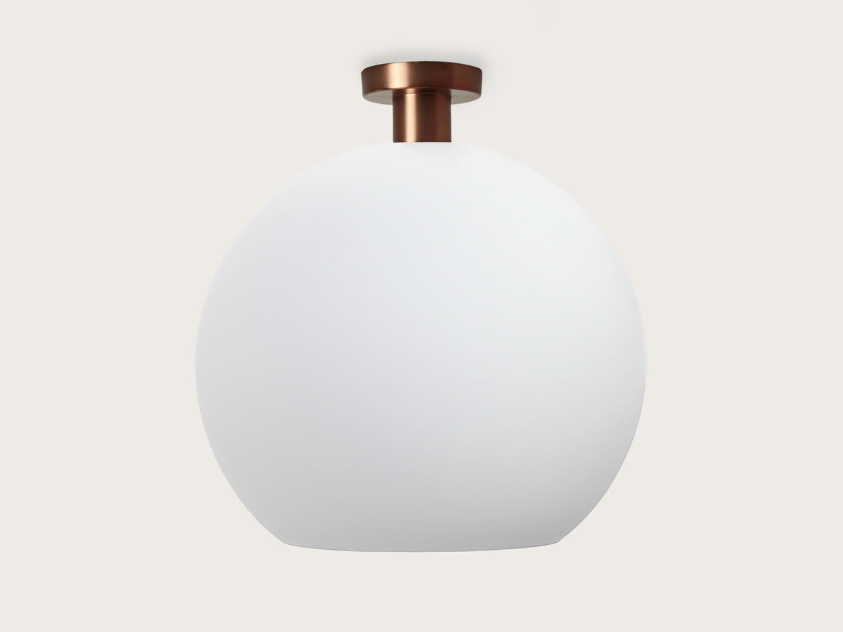 Fixed Fergus with Apothecary 40cm Opal Round Glass Shade