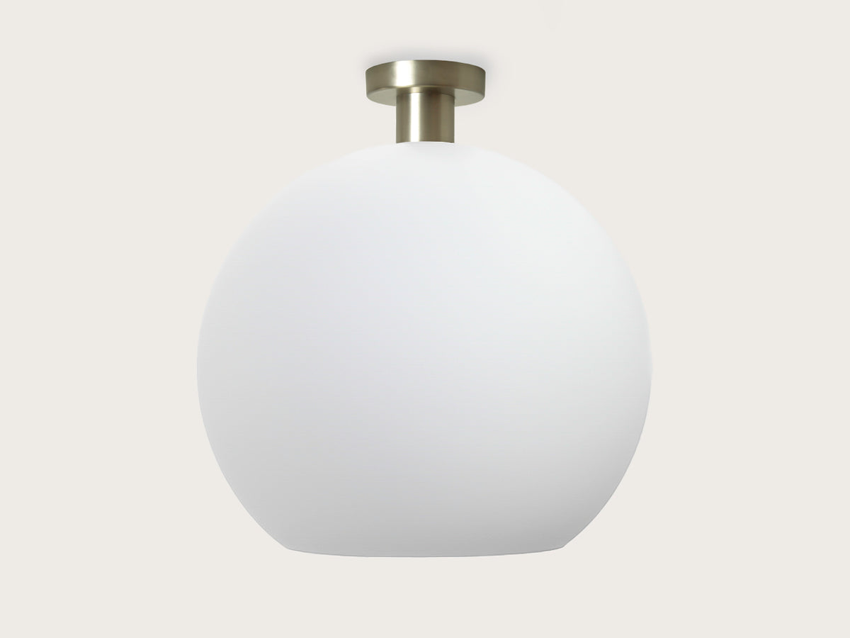 Fixed Fergus with Apothecary 40cm Opal Round Glass Shade