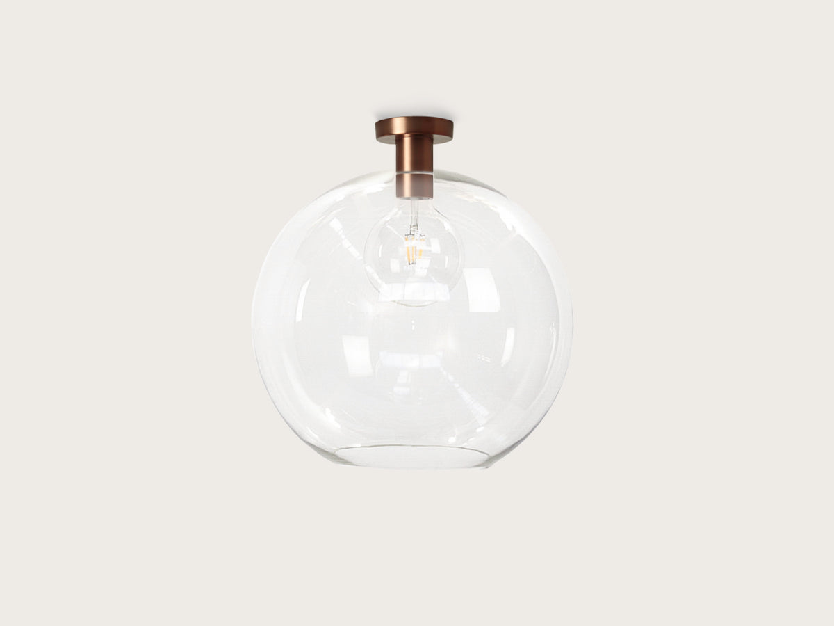 Fixed Fergus with Apothecary 40cm Round Glass Shade