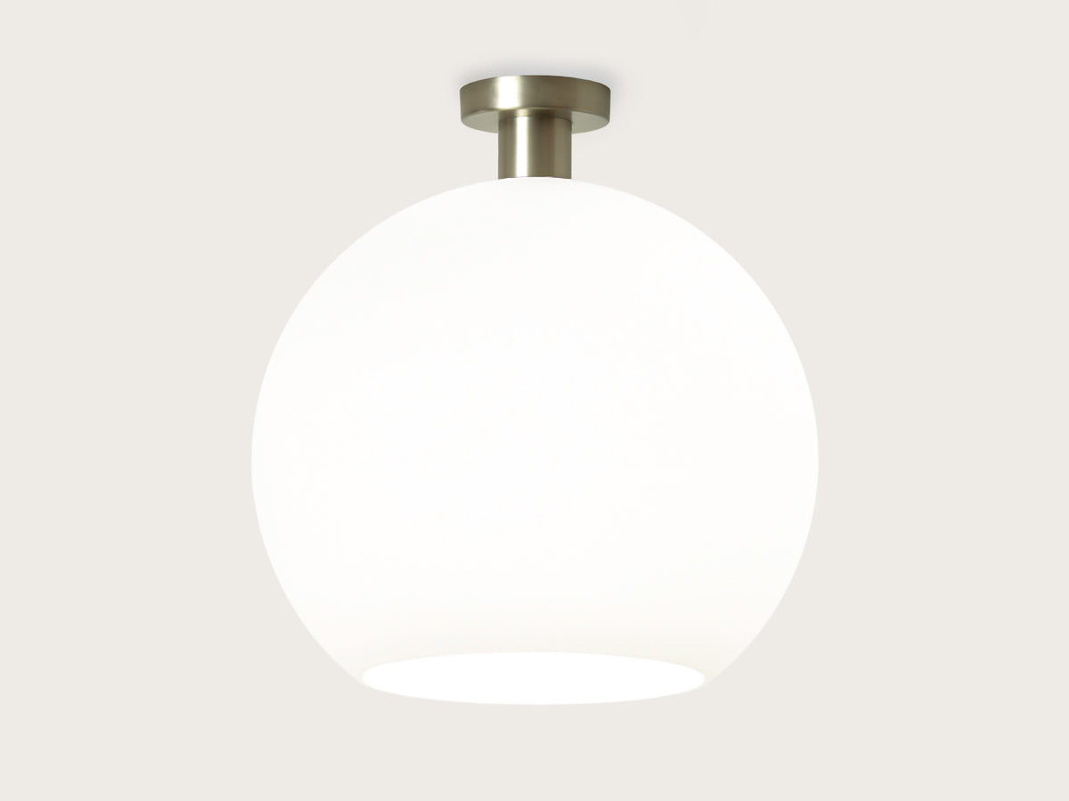 Fixed Fergus with Apothecary 40cm Opal Round Glass Shade