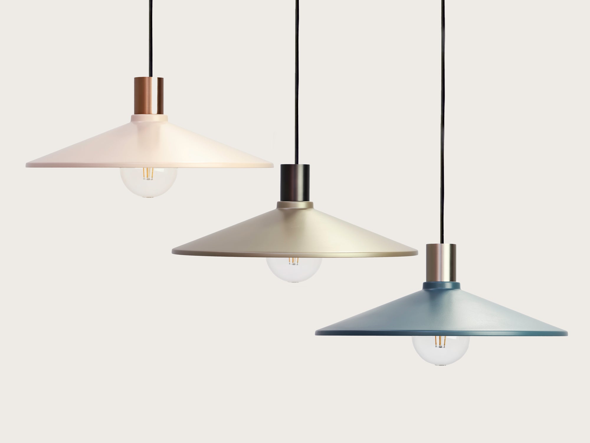 Coloured 40cm Metal Shade Fergus Pendant - LIMITED EDITION
