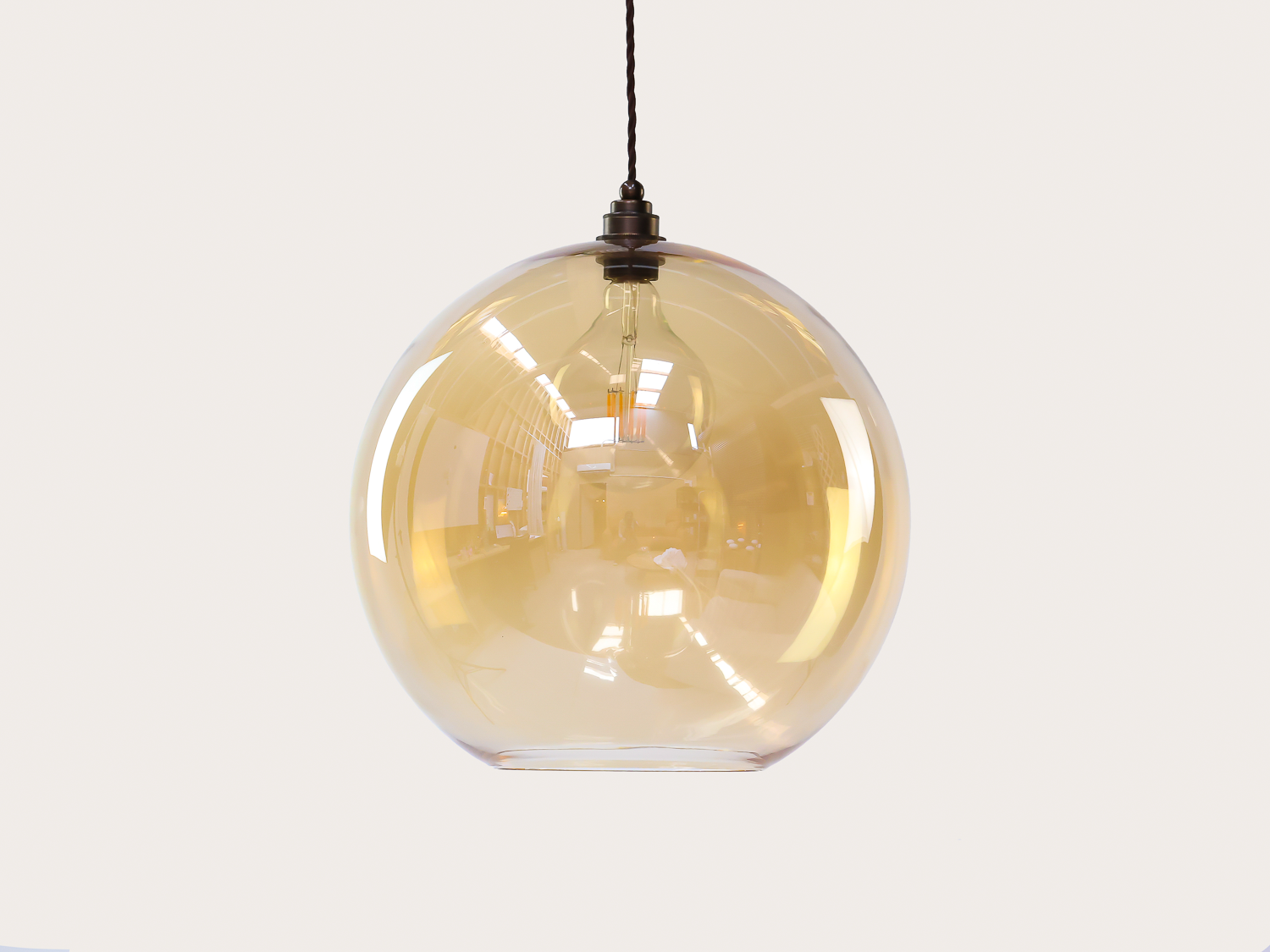 40cm Apothecary Round Glass Arthur Pendant