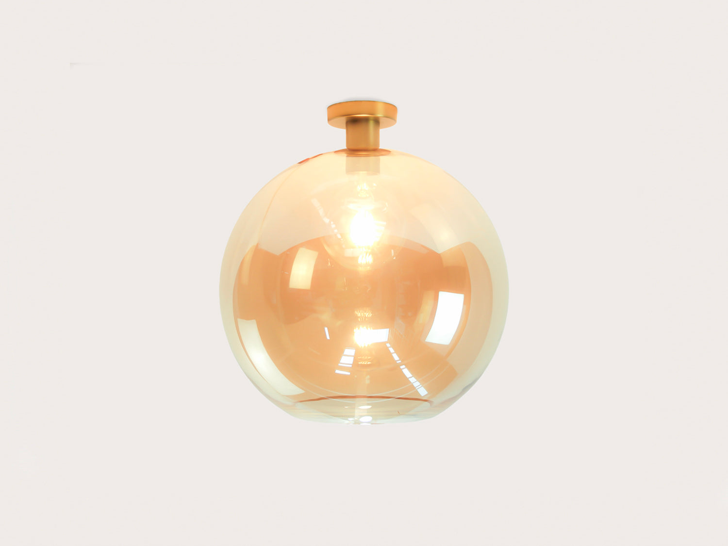 Fixed Fergus with Apothecary 40cm Round Glass Shade